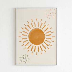 Plakatas „Akvarelinė saulė“