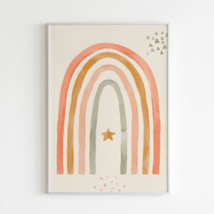 Plakatas „Akvarelinė vaivorykštė“