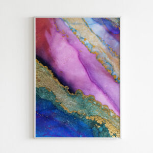 Plakatas „Dažų abstrakcija“