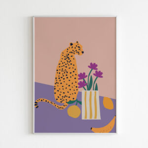 Plakatas „Leopardas ir vaza“