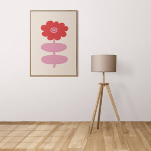 Plakatas „Rožinė gėlė“