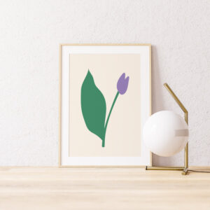 Plakatas „Violetinė tulpė“