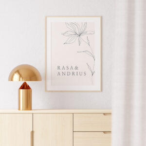 Personalizuotas plakatas „Poros vardai“