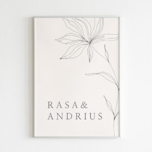 Personalizuotas plakatas „Poros vardai“