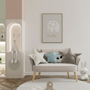 Personalizuotas plakatas „Drambliukas ir vardas“