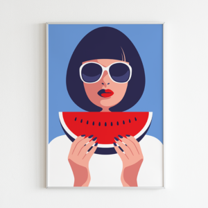 Plakatas „Moteris ir arbūzas“