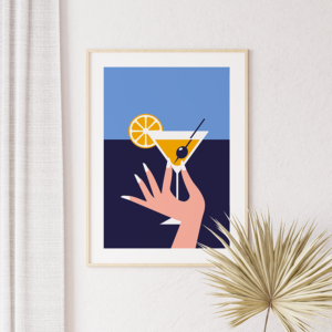 Plakatas „Jūra ir martini“