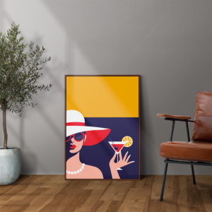 Plakatas „Saulėlydis ir martini“