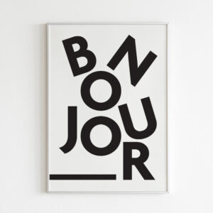 Plakatas „Bonjour“