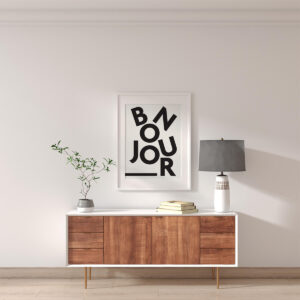 Plakatas „Bonjour“