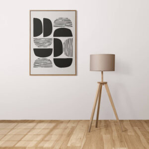 Plakatas „Abstraktu: Juoda Balta“