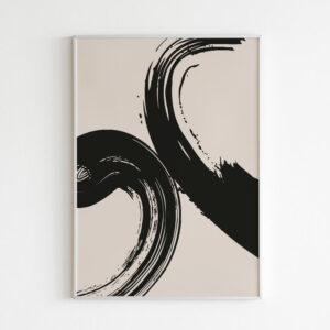 Plakatas „Abstraktu: Juodu teptuku“