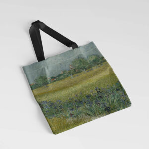 Medžiaginis maišelis Vincent Van Gogh „View of Arles with Irises“